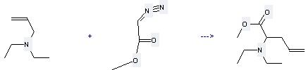 2-Propen-1-amine,N,N-diethyl- is used to produce 2-Diethylamino-pent-4-enoic acid methyl ester. 